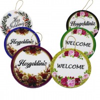 İBİCO ( YUVARLAK & EPOKSİ ) BÜYÜK KAPI SÜSÜ ( HOŞGELDİNİZ )*100