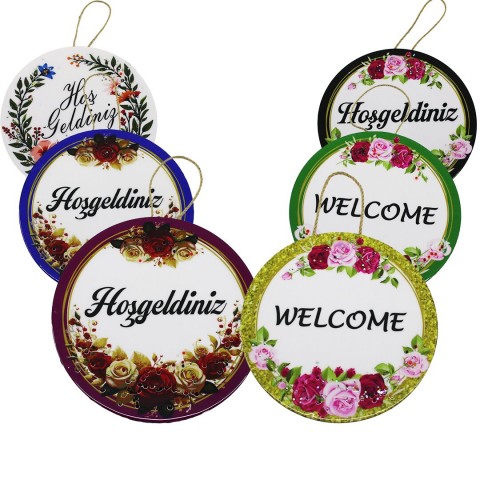 İBİCO ( YUVARLAK & EPOKSİ ) BÜYÜK KAPI SÜSÜ ( HOŞGELDİNİZ )*100