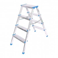 111 YÜZONBİR ( 4+4 ) ( ÇİFT BASAMAKLI ) ALÜMİNYUM METAL MERDİVEN ( YÜKSEKLİK = 92CM BAŞ GENİŞLİK = 8CM )*1