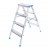 111 YÜZONBİR ( 4+4 ) ( ÇİFT BASAMAKLI ) ALÜMİNYUM METAL MERDİVEN ( YÜKSEKLİK = 92CM BAŞ GENİŞLİK = 8CM )*1