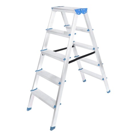 111 YÜZONBİR ( 5+5 ) ( ÇİFT BASAMAKLI ) ALÜMİNYUM METAL MERDİVEN ( YÜKSEKLİK = 115CM BAŞ GENİŞLİK = 8CM )*1