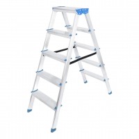 111 YÜZONBİR ( 5+5 ) ( ÇİFT BASAMAKLI ) ALÜMİNYUM METAL MERDİVEN ( YÜKSEKLİK = 115CM BAŞ GENİŞLİK = 8CM )*1