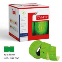 TANEX YEŞİL FİYAT ETİKETİ 12X21MM*24X24