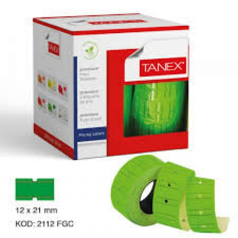 TANEX YEŞİL FİYAT ETİKETİ 12X21MM*24X24