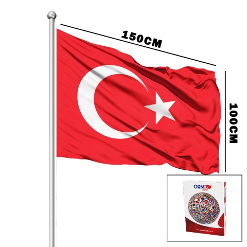 ORMİ ( 100X150CM ) ( ALPAKA KUMAŞ ) TÜRK BAYRAK*70