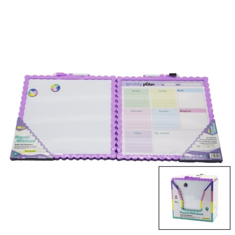 NEW MAGNETİC WHİTEBOARD JL-116 ( 29X29CM ) (ORTA) MANYETİK YAZI TAHTASI (ÇİFT TARAFLI) (RENKLİ ÇERÇEVE)*12X8