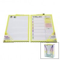NEW MAGNETİC WHİTEBOARD JL-117 ( 28X39.5CM ) (BÜYÜK) MANYETİK YAZI TAHTASI (ÇİFT TARAFLI) (RENKLİ ÇERÇEVE)*12X6