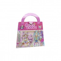 KL-170 (KARTON ÇANTALI) (STİCKER=5-YPRK=KIZ GİYSİ& YİYECEK& DÖVME) (BOYAMA & KIZ GİYDİRME=4+4 KARTON-KAĞIT)(16X16CM)*6X54