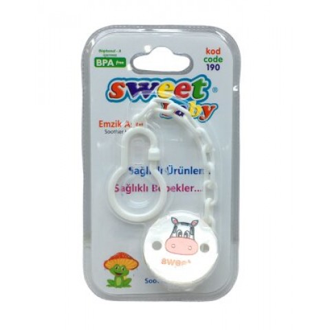 SWEET BABY FATOŞ BEBE KOD-190 ( EMZİK ASKISI ) ( PLASTİK ZİNCİRLİ & RESİMLİ MANDALLI )*24X18