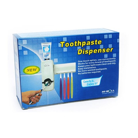 TOOTHPASTE DİSPENSER JX-200 DMR-844 ( OTOMATİK ) DİŞ MACUNU SIKACAK & ( 5Lİ ) DİŞ FIRÇALIK SETİ*120