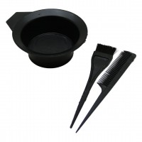 HELMAX HM-012 WETTO MERRYS SOLİNGEN İP-123 ( 3PCS ) SAÇ BOYAMA SETİ ( TARAK & FIRÇA & KASE ) ( SİYAH PLASTİK )*10X20