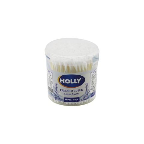 HOLLY ( ORTA BOY ) KULAK ÇÖPÜ ( PAMUKLU ÇUBUK ) ( YUVARLAK KUTU )*6X24