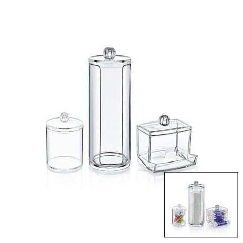 BLACKSTONE KRC-011 (3PCS) (DİSK) MAKYAJ ORGANİZER SETİ (MİKA KRİSTAL PLS.) (KULAK ÇUBUK PAMUKLU & MAKYAJ PAMUK & MENDİL)*24