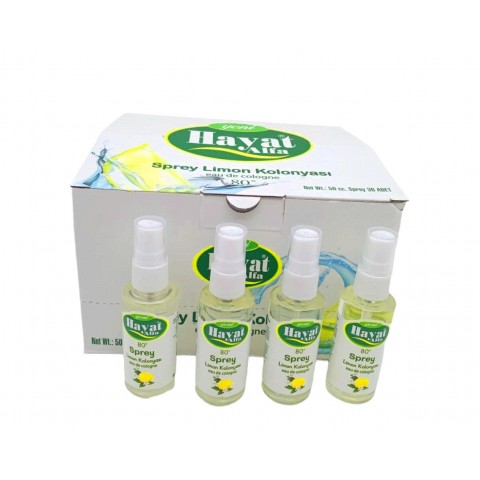 HAYAT ( SPREY ) ( 50CC ) ( LİMON & 80° ) KOLONYA*36X8