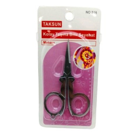 TAKSUN NO-518 KATLANIR KOLAY TAŞINABİLİR SEYAHAT BIYIK BERBER MAKASI*24X30