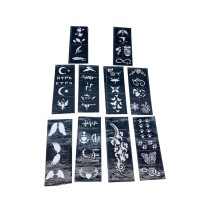 İBİCO KZY-1575 ( MİX DESEN ) ( 8X20CM ) TÜP KINA DESEN ÇIKARTMA ŞABLONU ( 10PCS )*1X1000