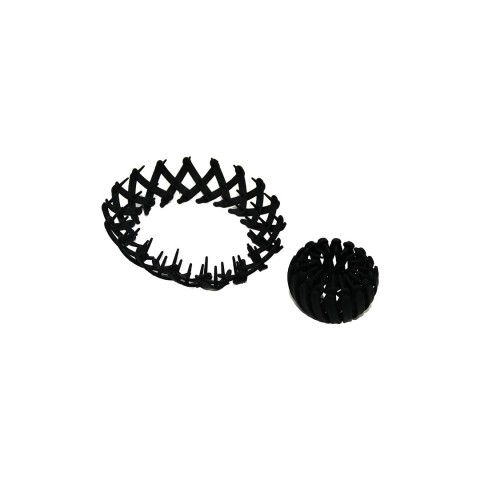 MUJGAN MJGN-823 ( KUŞ YUVASI MODEL ) ( AKORDİYON ) ( AÇ-KAPA=SIKIŞTIRMALI ) ( SİYAH PLASTİK ) SAÇ TOKASI ( TOPUZ YAPMA )*12X91