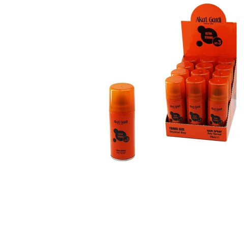 AKAT GARDİ SAÇ SPREYİ ( ULTRA STRONG & TURUNCU ) SAÇ SPREYİ ( 75ML ) ( NO:3 ) ( SEYAHAT BOY )*12=K