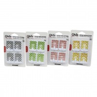 QLUX L-00135 ( 4PCS ) DİKDÖRTGEN YAPIŞKAN ASKI ( RENKLİ DESENLİ )*80