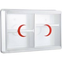 ÇELİK AYNA-158 ( PLASTİK ) ( 2 KAPAKLI ) ECZA DOLABI*10