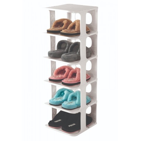 LUXURY SHOE RACK OM-0910-1023-0282 ( 5 KATLI ) ( BEYAZ ) BLANCHE LÜKS AYAKKABILIK*8