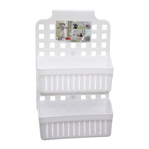 QLUX L-00778 TWİN 2 SEPETLİ ASKILI KADEMELİ ORGANİZER*16=K