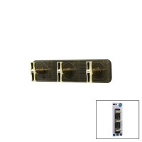 İBİCO İ17-006 ( 3 KOLLU= GOLD & ( T= Ꟶ ) YAPIŞKANLI PLS. ASKI ( MİKA KRİSTAL ŞEFFAF RENKLİ TABAN ) ( 3.5KG.TAŞIMA )*12X14