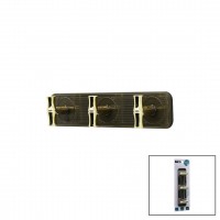 İBİCO İ17-006 ( 3 KOLLU= GOLD & ( T= Ꟶ ) YAPIŞKANLI PLS. ASKI ( MİKA KRİSTAL ŞEFFAF RENKLİ TABAN ) ( 3.5KG.TAŞIMA )*12X14