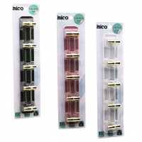 İBİCO İ17-013 ( 5 KOLLU= GOLD & ( T= Ꟶ ) YAPIŞKANLI PLS. ASKI ( MİKA KRİSTAL ŞEFFAF RENKLİ TABAN ) ( 5KG.TAŞIMA )*12X10