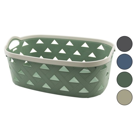 SUNPLAST SD-5007 ( NO-7 ) ( 23LT ) ÇOK AMAÇLI SEPET ( DERİ GÖRÜNÜM DESENLİ ) (RENKLİ PLASTİK) (ÇİFT DAHİLİ KULP)*12=K