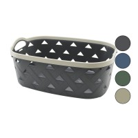 SUNPLAST SD-5006 ( NO-6 ) ( 16.7LT ) ÇOK AMAÇLI SEPET ( DERİ GÖRÜNÜM DESENLİ ) (RENKLİ PLASTİK) (ÇİFT DAHİLİ KULP)*12=K