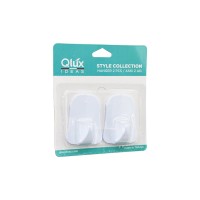 QLUX L-00735 ( 2PCS ) OPAK BEYAZ PLASTİK ASKI*48