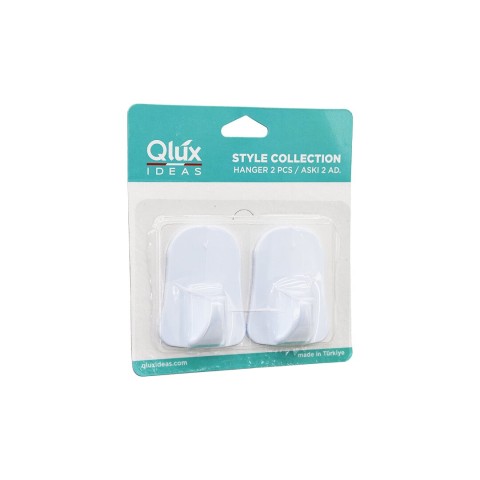 QLUX L-00735 ( 2PCS ) OPAK BEYAZ PLASTİK ASKI*48