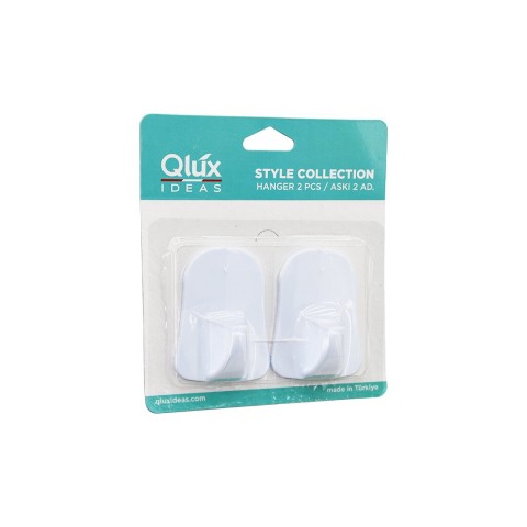 QLUX L-00735 ( 2PCS ) OPAK BEYAZ PLASTİK ASKI*48