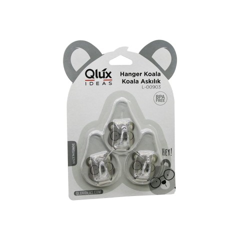 QLUX L-00903 ( 3PCS ) KOALA ASKI ( ŞEFFAF ASKI ) ( YAPIŞKANLI MONTAJ )*60