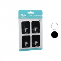 QLUX L-00951 ( 4PCS ) CLOUD ASKI NO-2 ( SİYAH & BEYAZ PLASTİK ) ( YAPIŞKANLI MONTAJ )*50