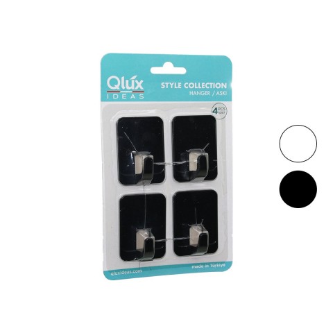 QLUX L-00951 ( 4PCS ) CLOUD ASKI NO-2 ( SİYAH & BEYAZ PLASTİK ) ( YAPIŞKANLI MONTAJ )*50
