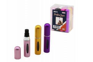 İBİCO İ15-066 ( MİNİ=CEP & ÇANTA BOY ) ( BOŞ ) SPREY PARFÜM ŞİŞESİ ( 5ML ) ( RENKLİ PLS. ) ( SEVİYE PENCERELİ )*12X120