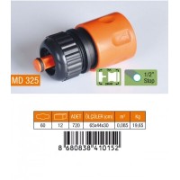 MEDALYAN MD-325 ( 1/2 ) HORTUM BAĞLANTI ADAPTÖRÜ ( STOPLU )*60X12