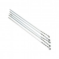 İBİCO T-200 ( TAVUK & KANAT ) ( 60CM ) ( DAR YASSI & BURGULU ) METAL MANGAL ŞİŞİ*100X5