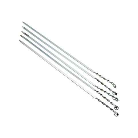 İBİCO T-200 ( TAVUK & KANAT ) ( 60CM ) ( DAR YASSI & BURGULU ) METAL MANGAL ŞİŞİ*100X5
