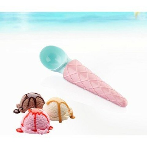 QLUX L-00613 ( RENKLİ PLASTİK ) DONDURMA & KORNET KAŞIK*24X2