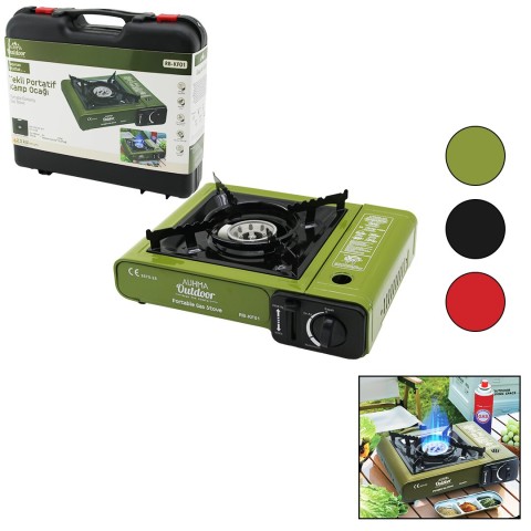 AUHMA OUTDOOR RB-KF01 ( 2.3KW ) ( RENKLİ ) TEKLİ PORTATİF KAMP OCAK ( PLASTİK ÇANTALI )*6