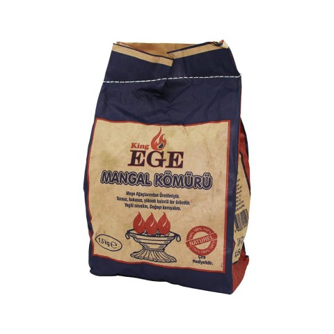 KİNG EGE MANGAL KÖMÜRÜ ( 1.5KG ) ( ÇIRA HEDİYELİDİR )*16=K