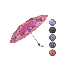 MARLUX SM-290 ( L ) ( BAYAN & MANUEL ) RENKLİ DESENLİ ŞEMSİYE ( AHŞAP GÖRÜNÜMLÜ SAP )*12X5