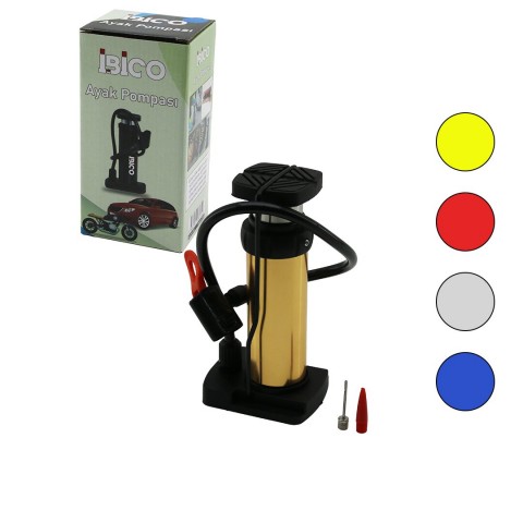 İBİCO İ18-035 (DİKEY MODEL) (İNCE PİSTONLU) AYAK POMPASI (OTO-ARAÇ & BİSİKLET-MOTOR LASTİK & TOP & ŞİŞME HAVUZ-YATAK)*50