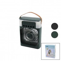 NOVA AIR COOLER FAN (HAVA NEMLENDİRME & FAN & GECE LAMBASI) (MASA ÜSTÜ) ULTRASONİK VANTİLATÖR (360°)(USB ŞARJ) (3KDM HIZ)*30