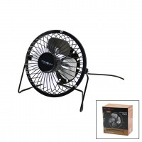 TEKNOLOJİ-7242.588 (USB & MİNİ FAN) (METAL KASA & AYAK=360°) MASA ÜSTÜ VANTİLATÖR (4-METAL PERVANE) (13.5X11X15CM)(5V-2.5W)*40
