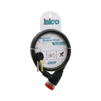 İBİCO İ18-052 ( ANAHTARLI ) ( ÇEVİRMELİ KİLİT KAPAKLI ) ( PLASTİK KAFA ) BİSİKLET KİLİT ( ÇELİK TEL ) ( SİYAH ŞEFFAF KILIF ) ( 12MMX80CM )*120