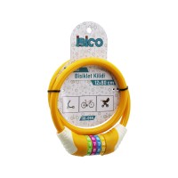 İBİCO İ18-055 ( ŞİFRELİ ) ( KALIN ) BİSİKLET KİLİT ( ÇELİK TEL ) ( TURUNCU RENKLİ KILIF ) ( 12MMX80CM )*120